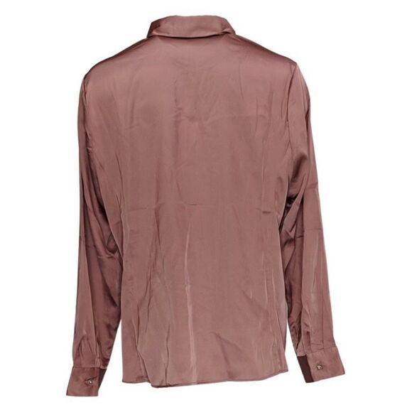 Dennis Basso Stretch Button Front Blouse - Picture 3 of 5